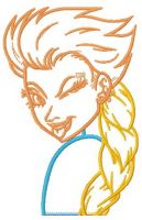 Elsa applique embroidery design