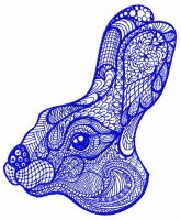 Mosaic bunny 4 embroidery design