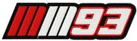 Marc Marquez MM93 logo embroidery design