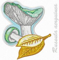 Russula Aeruginea embroidery design