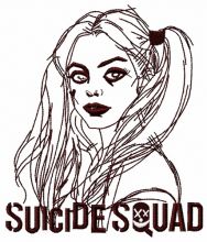Harley Quinn 3 embroidery design