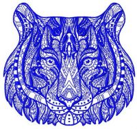 Mosaic tiger 3 embroidery design