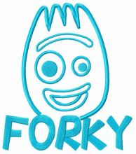 Forky Toy Story embroidery design