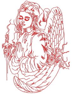 My angel embroidery design