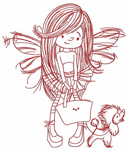 Shopping fairy 3 machine embroidery design