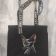 Shopping bag with Sphynx cat embroidery design
