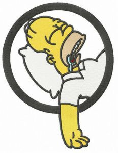 Sweet dreams Homer embroidery design