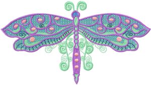 Celtic Dragonfly Autumn embroidery design