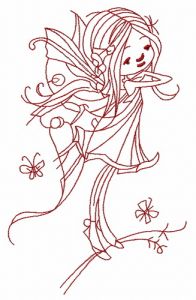 Young fairy 5 embroidery design