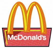 McDonalds logo embroidery design
