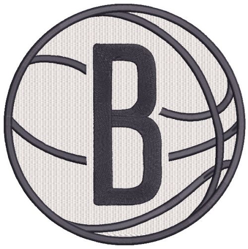 Brooklyn Nets Alternate Logo 2025 embroidery design