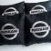 Black embroidered pillowcases with Nissan logo 