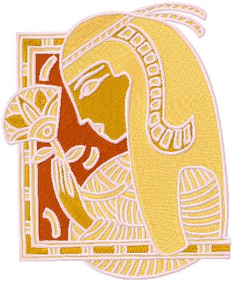 Nefertiti machine embroidery design