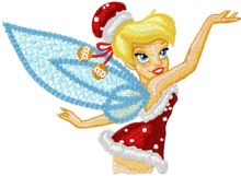 Christmas Tinkerbell embroidery design