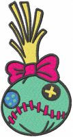 Scrump head embroidery design