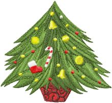 Small Christmas Tree embroidery design