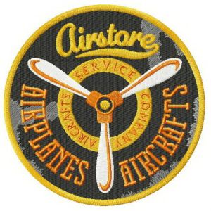 Aircrafts service company embroidery design