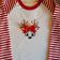 Embroidered shirt -pouch with Christmas reindeer design