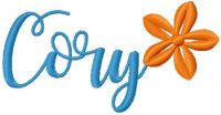 Cory name free embroidery design