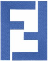 Fendi classic logo embroidery design