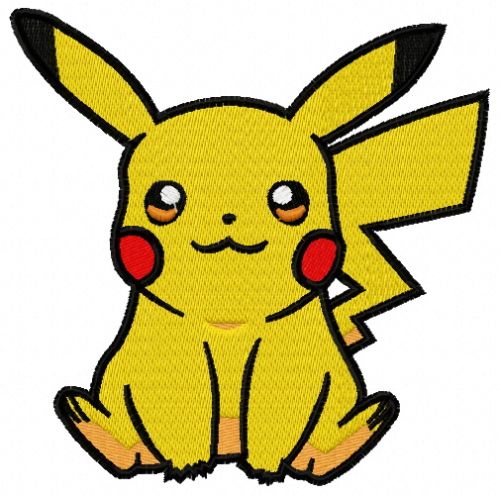 Pikachu 2 machine embroidery design