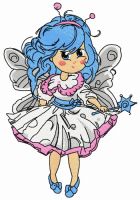 Malvina fairy embroidery design
