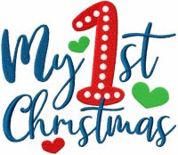 My first Christmas embroidery design