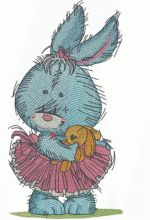 Bunny the ballerina embroidery design