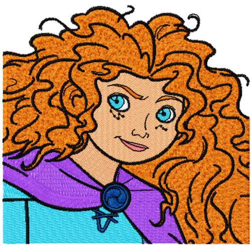 brave merida embroidery design
