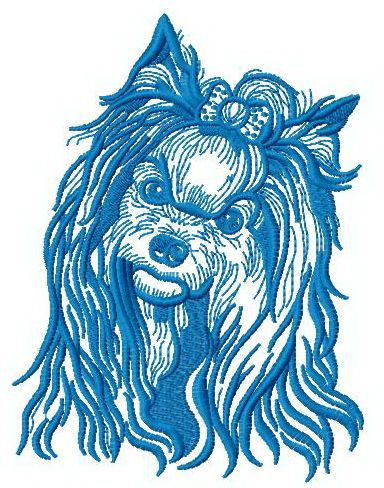 Yorkshire Terrier machine embroidery design