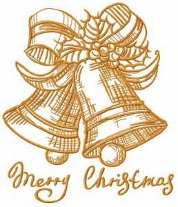 Golden bells embroidery design