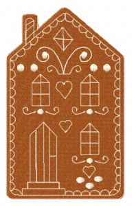 Gingerbread house 2 embroidery design