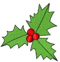 Christmas leaves free embroidery design 12