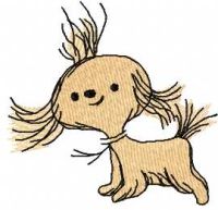 Cute little dog free embroidery design 2