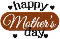 Happy Mother's day free embroidery design