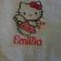 Hello Kitty cupid design on embroidered towel