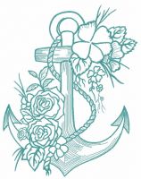 Romantic marine composition 2 embroidery design
