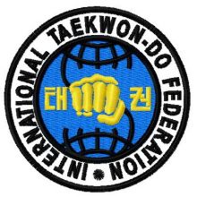 International Taekwon-do Federation logo embroidery design