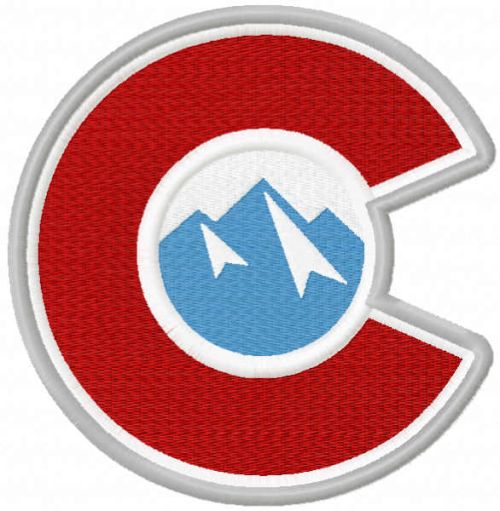Colorado avalanche c logo embroidery design