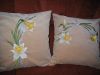 Perfect pillow with free Daffodils machine embroidery design