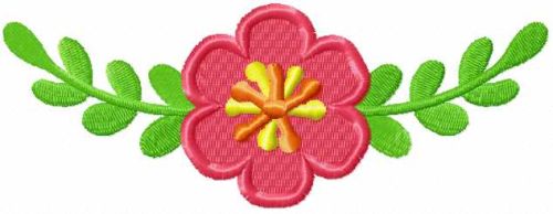 Pink flower free embroidery design 25