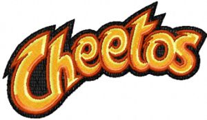 Cheetos chips logo embroidery design