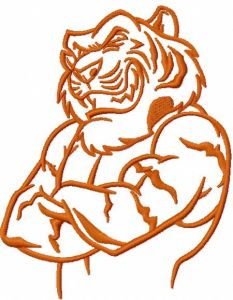 Tiger mascot 8 embroidery design