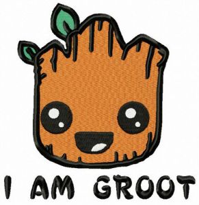 I'm Groot happy embroidery design