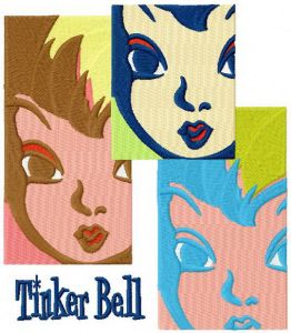 Tinker Bell collage embroidery design