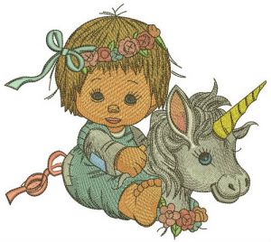 My little unicorn embroidery design