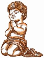 Conversation with God embroidery design