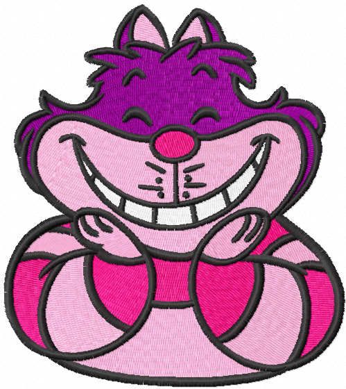 Cheshire smile embroidery design