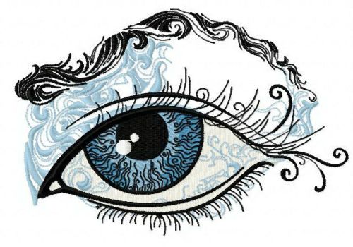 Enchanting eye machine embroidery design