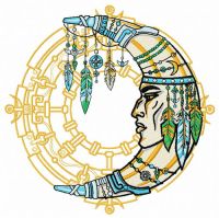Indian moon 2 embroidery design